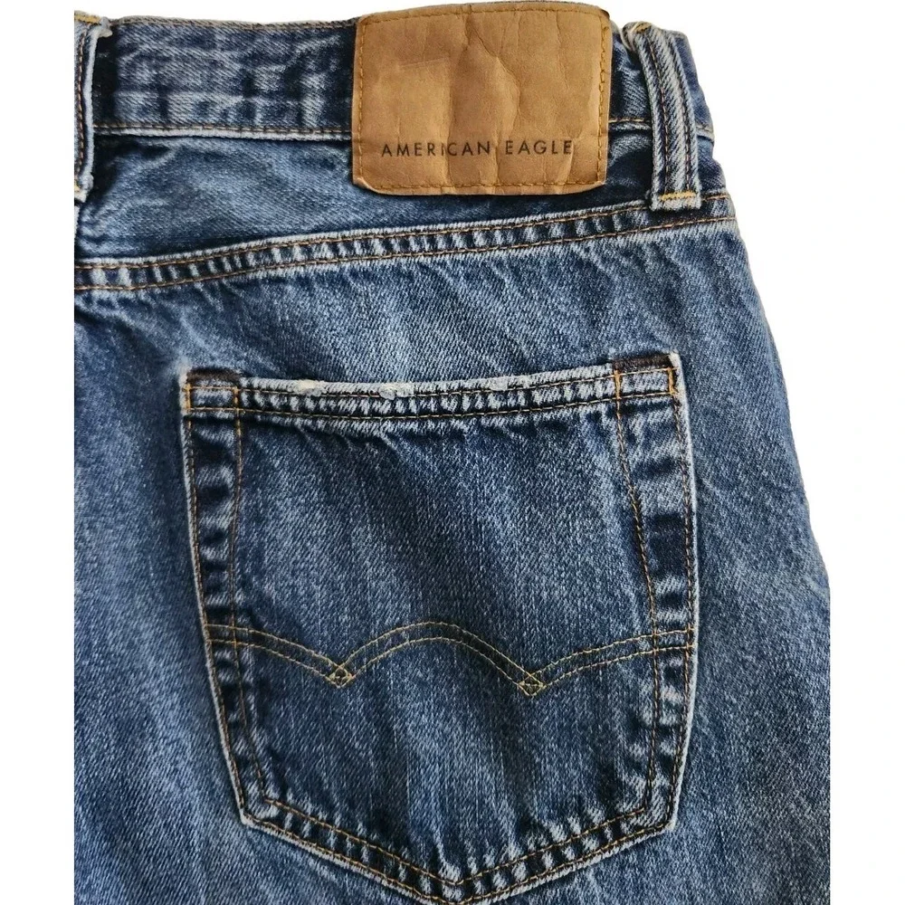American Eagle Original‎ Straight Men's Jeans 30x34* (31x31) Blue Cotton Denim